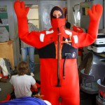 Steve Tuorto in the immersion suit... perfect fit