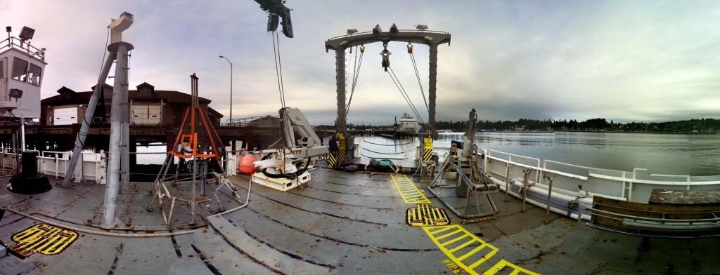 The back deck of the R/V Wecoma. Photo by Craig McClain