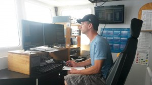 Steve Tuorto operating the CTD from the bridge of the ship