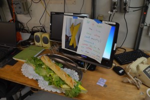 ransom note and sandwich